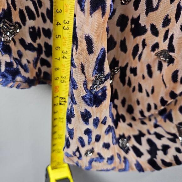 The Kooples Leopard Print Velvet Boho Kimono OS - Picture 5 of 6